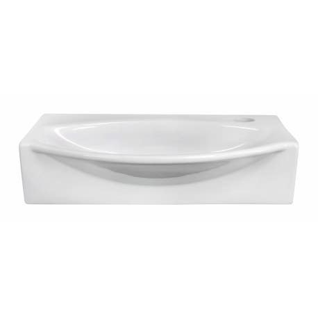 American Imaginations AI-1808 Above Counter Unique Vessel In White Color For Single Hole Faucet