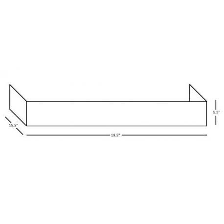 American Imaginations AI-1810 Rectangle Plywood-Veneer Toe-kick In White Color