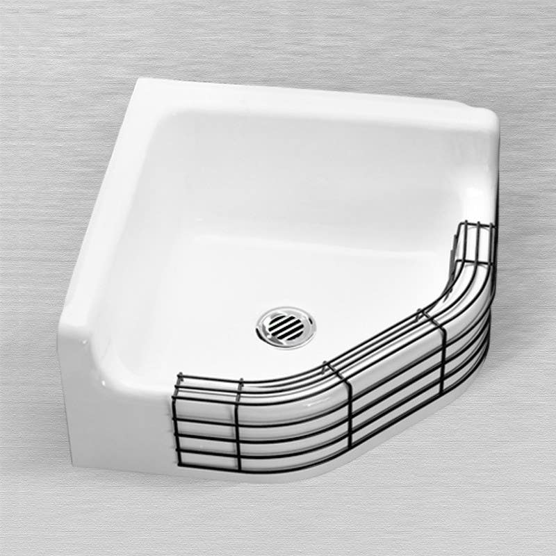 Ceco 871 Enameled Cast Iron Corner Service Sink, 28" x 28" x 8"