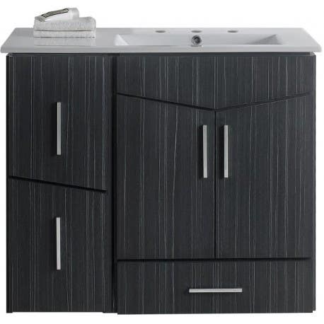 American Imaginations AI-1814 Plywood-Melamine Vanity Set In Dawn Grey, Wall Mount