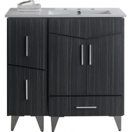 American Imaginations AI-1815 Plywood-Melamine Vanity Set In Dawn Grey