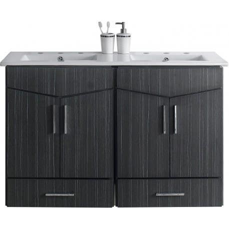 American Imaginations AI-181 Plywood-Melamine Vanity Set In Dawn Grey