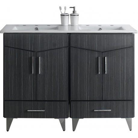 American Imaginations AI-1816 Plywood-Melamine Vanity Set In Dawn Grey