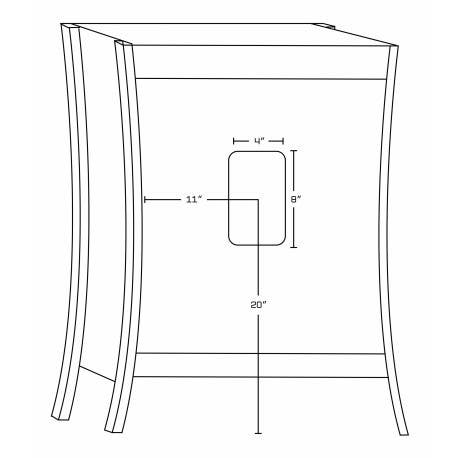 American imaginations AI-1820 Modern Birch Wood-Veneer Vanity Base Only In Coffee