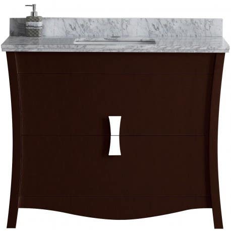 American Imaginations AI-182 Birch Wood-Veneer Vanity Set In Coffee, Shape- Rectangle