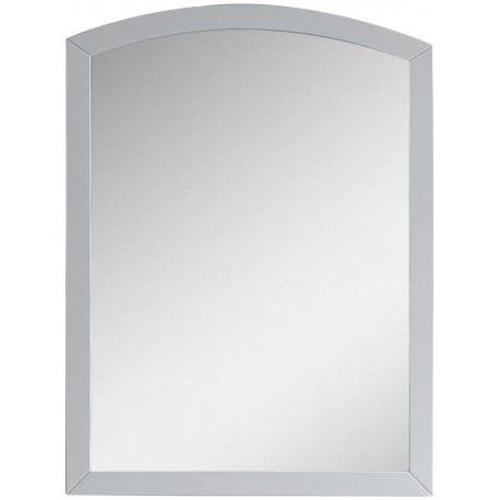 American Imaginations AI-1826 Modern Birch Wood-Veneer Wood Mirror In White