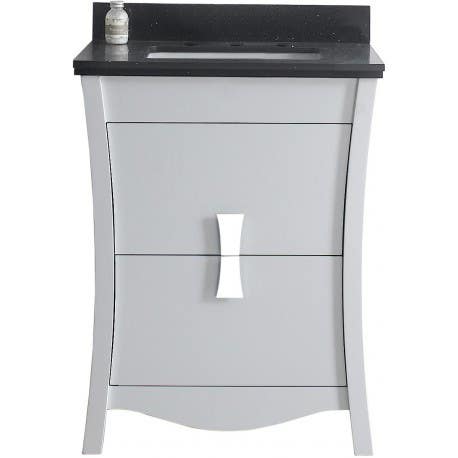 American Imaginations AI-182 Birch Wood-Veneer Vanity Set In White, Finish- Lacquer-Paint