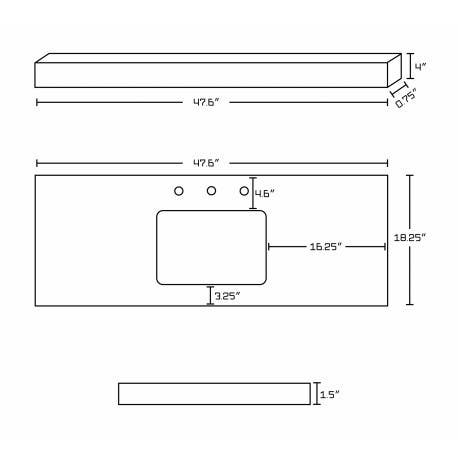 American Imaginations AI-1832 Birch Wood-Veneer Vanity Set In White