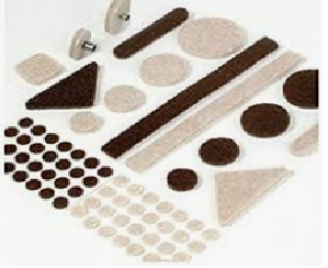 Expanded Technologies 128/328 Heavy Duty 1" Square Felt Pads