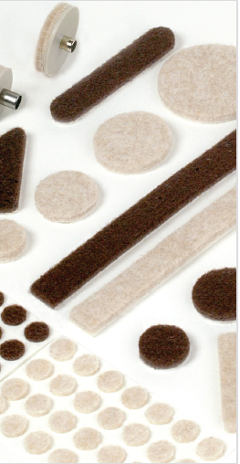 Expanded Technologies 124 Medium Duty 0.14" ThickFelt Pads, Size- 1/2" x 4"