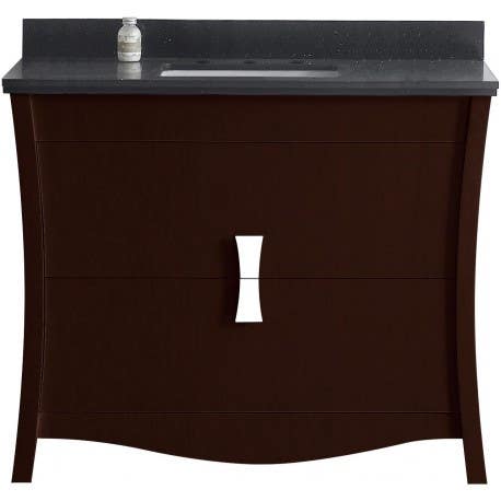 American Imaginations AI-1825 Birch Wood-Veneer Vanity Set In Coffee