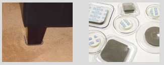 Expanded Technologies 247 Square Clear Carpet Sliders