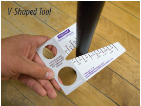 Expanded Technologies MTOOL Custom Measuring V-Shaped Tool, Size- 5-1/4" x 4"
