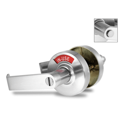 Vizilok C5F Privacy Lock IN USE or VACANT Indicator Push Button Lock and Lever