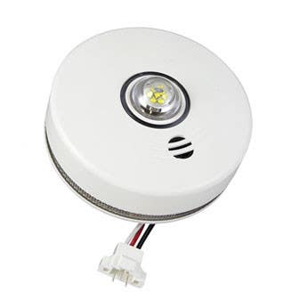 Kidde P4010ACLEDS-3 120V AC Smoke Alarm w/ 2-in-1 LED Strobe & 10-Year Sealed Battery Backup