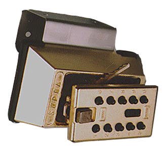 Kidde 001017 KeySafe Original Portable Over-The-Door Mount Key Storage, Pushbutton, Titanium