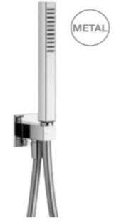 Rain Therapy PS AP-KI092-001 Combo Angle Valve - Hand Shower Holder w/ 5 Ft Shower Hose, 1" Square Hand Shower