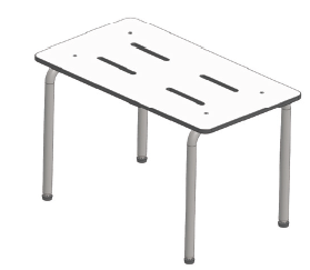 Seachrome SSPB-265148 Portable Free Standing Shower Bench, Finish-Stainless Steel, Cube-4.1