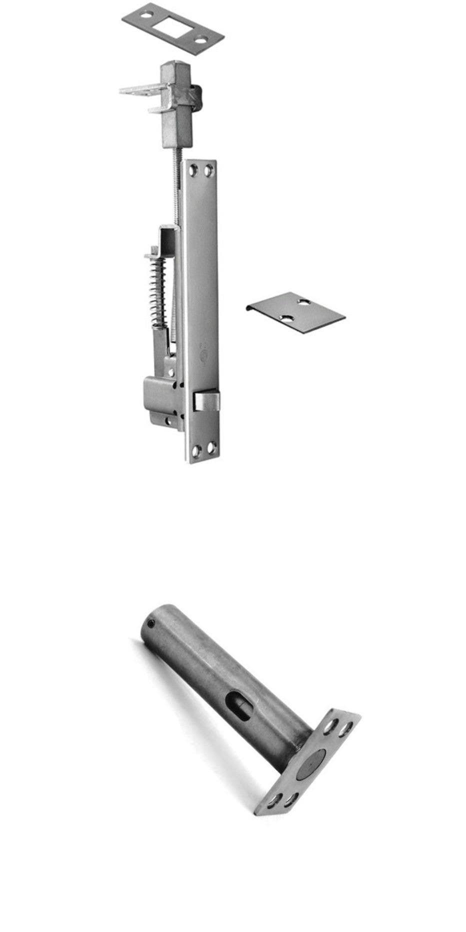 ABH Hardware 1867 Automatic Top Flush Bolt w/ Bottom Fire Bolt