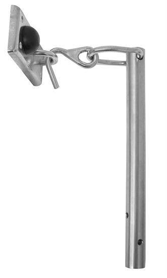 ABH Hardware 1804 Pipe Stop & Holder, Satin Stainless Steel