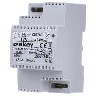 Ekey 100205 PS DRM 230 VAC/12 VDC/2 A, Power Supply for DIN-Rail Mounting