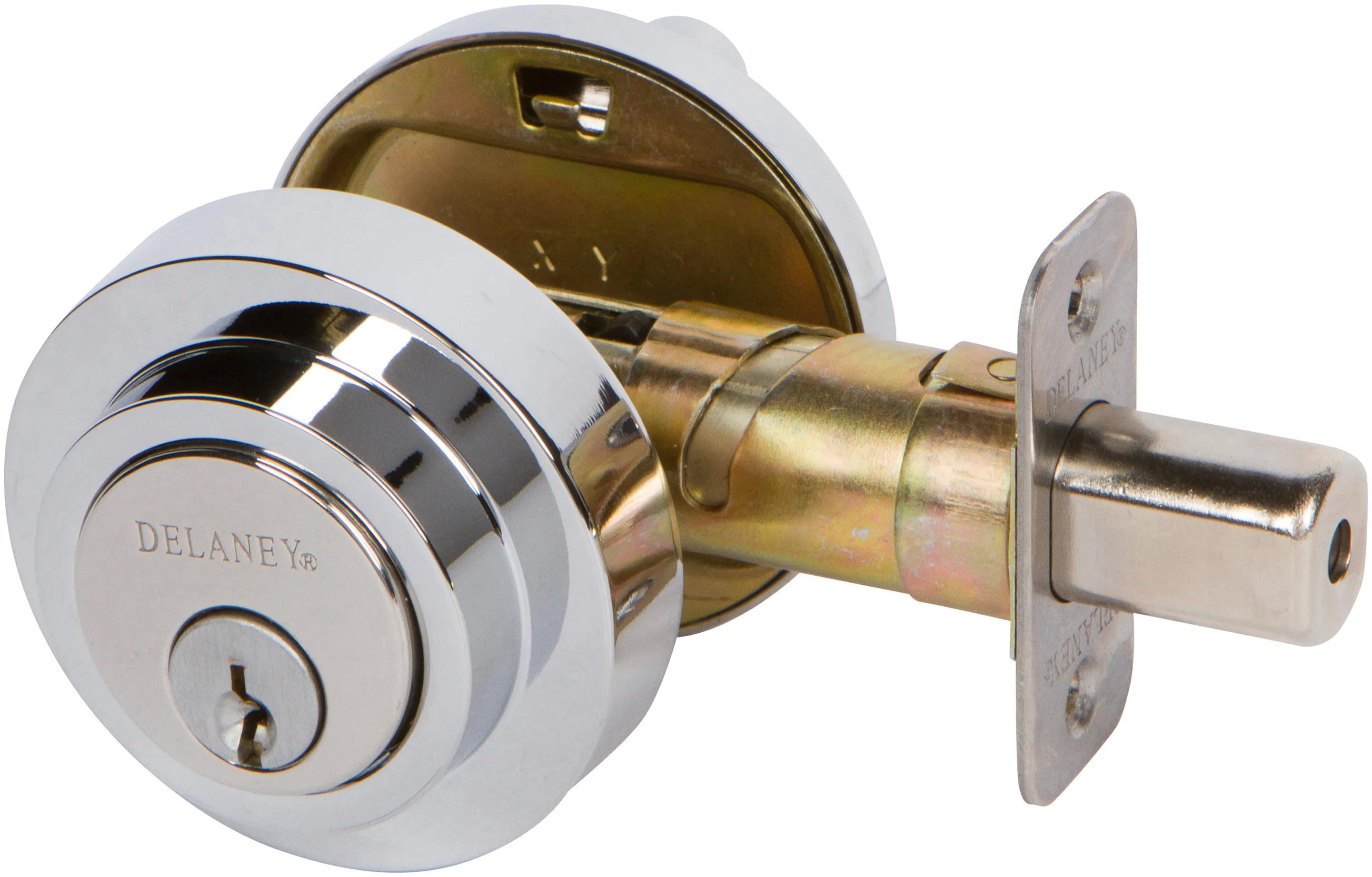 Delaney 34500 Round Single Cylinder Contemporary Deadbolt