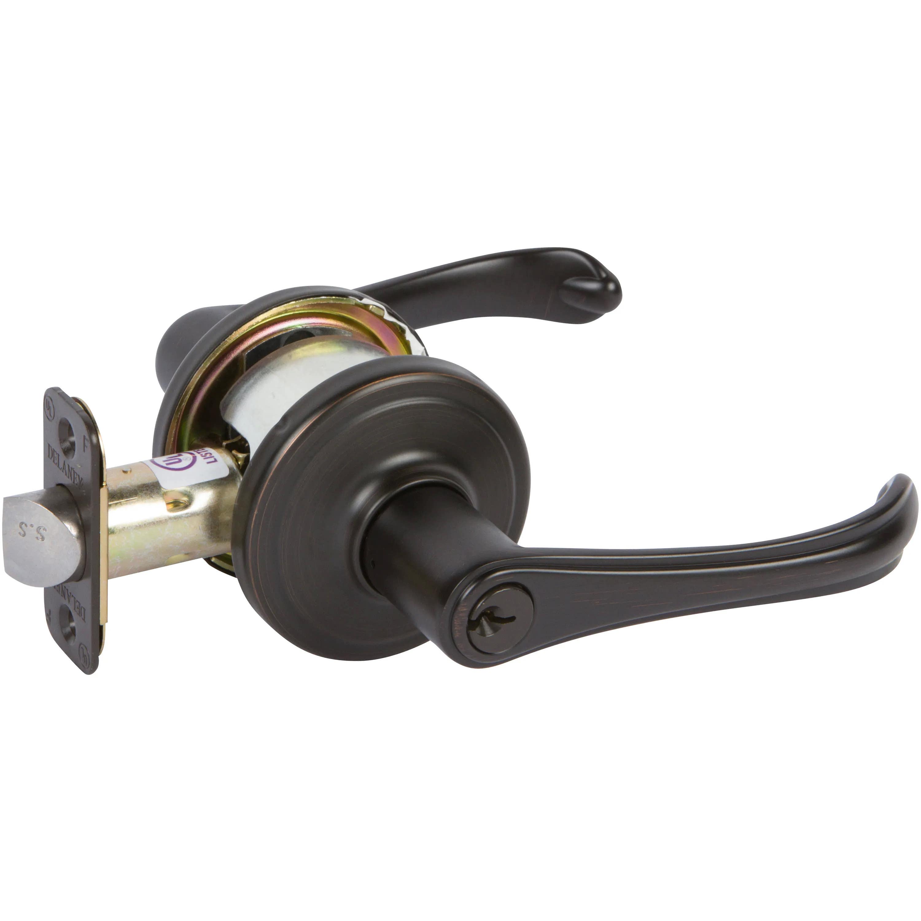 Delaney 32 Voncet Grade 2 Leverset, Finish - Satin Nickel