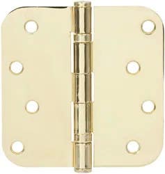 Delaney RH75 4" x 4" Residential Ball Bearing Hinge, 5/8" Radius (Pair)