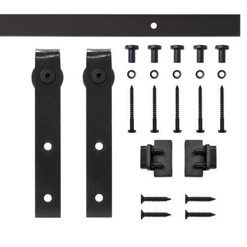 Custom Service Hardware QG.1410.01.08 Quiet Glide Hook Black Rolling Door Hardware Without Rail