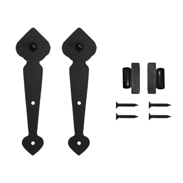 Custom Service Hardware QG.1410.10.08 Quiet Glide Hook Black Rolling Door Hardware Without Rail