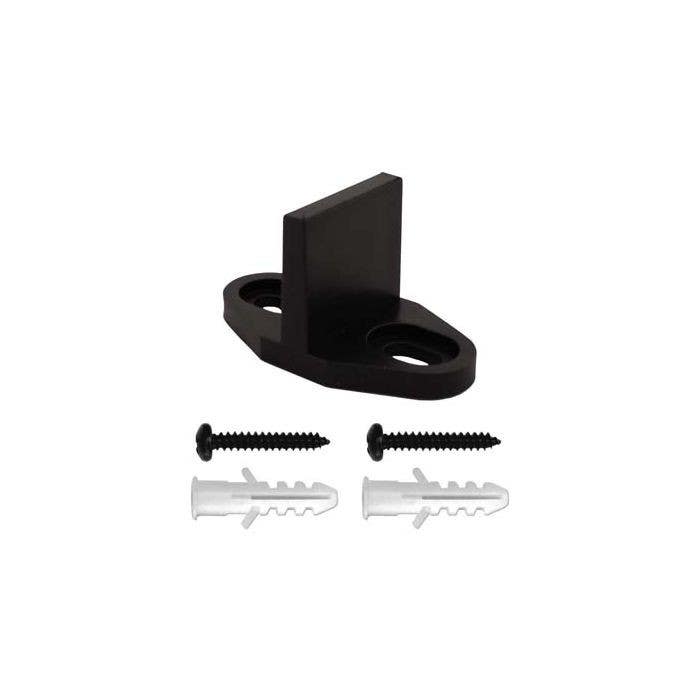 Custom Service Hardware NT.1403.08 Plastic Floor Guide for Wooden Doors, Black