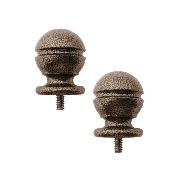 Custom Service Hardware QG.401.0 Ball End Cap Kit for Round Rails