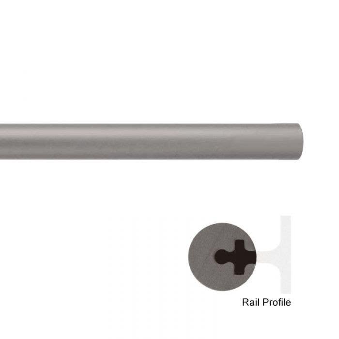 Custom Service Hardware QG.4006.0 Round Aluminum Rail for Rolling Barn Doors, 6-foot