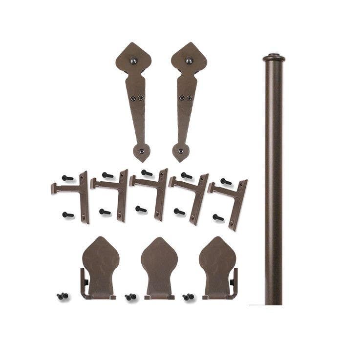 Custom Service Hardware QG.1100.07-NR Spade Hardware Short Bracket Oil Rubbed Bronze (No Rail)