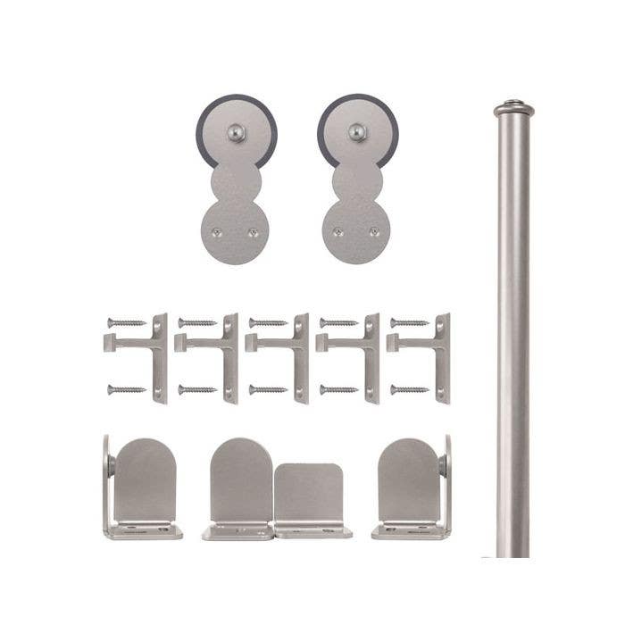 Custom Service Hardware QG.1300.C.02-NR Circles Hardware Short Bracket Kit Satin Nickel