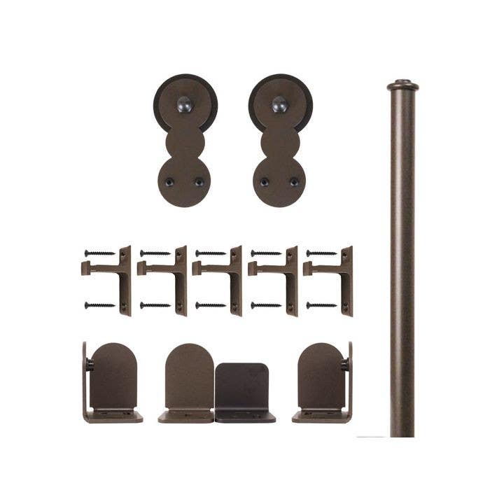Custom Service Hardware QG.1300.C.07-NR Circles Hardware Short Bracket Kit Oil Rubbed Bronze