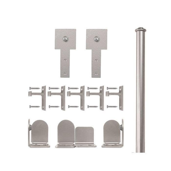 Custom Service Hardware QG.1300.CS.02-NR Cube Stick Hardware Short Bracket Kit Satin Nickel