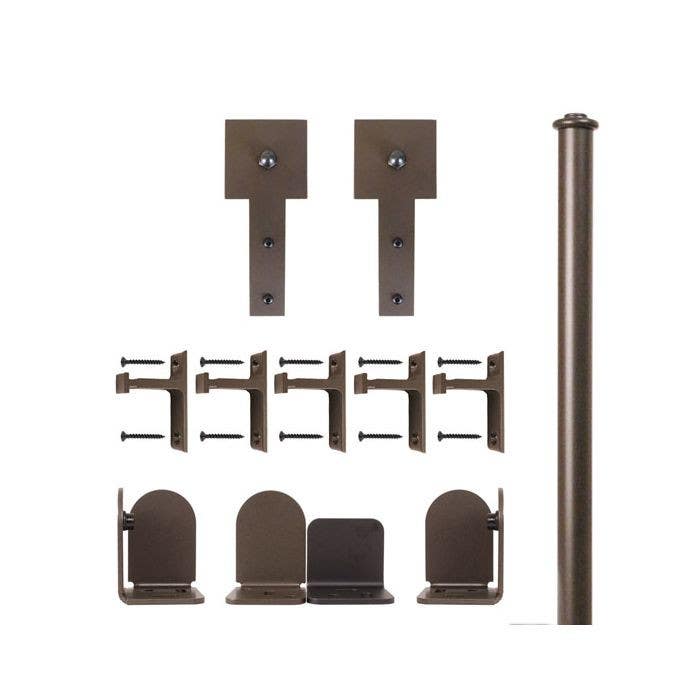 Custom Service Hardware QG.1300.CS.07-NR Cube Stick Hardware Short Bracket Kit Oil Rubbed Bronze