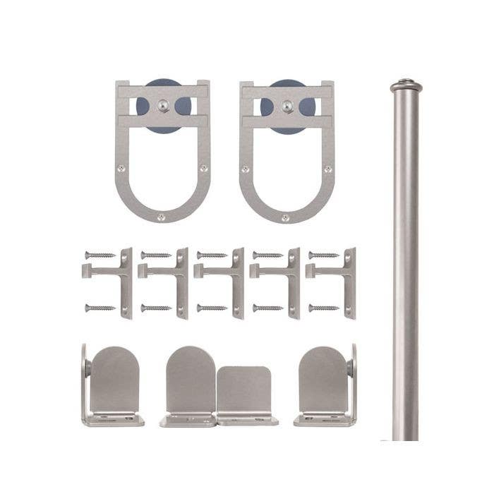 Custom Service Hardware QG.1300.HS.02-NR Horseshoe Hardware Short Bracket Kit Satin Nickel