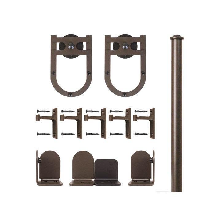 Custom Service Hardware QG.1300.HS.07-NR Horseshoe Hardware Short Bracket Kit  Oil Rubbed Bronze