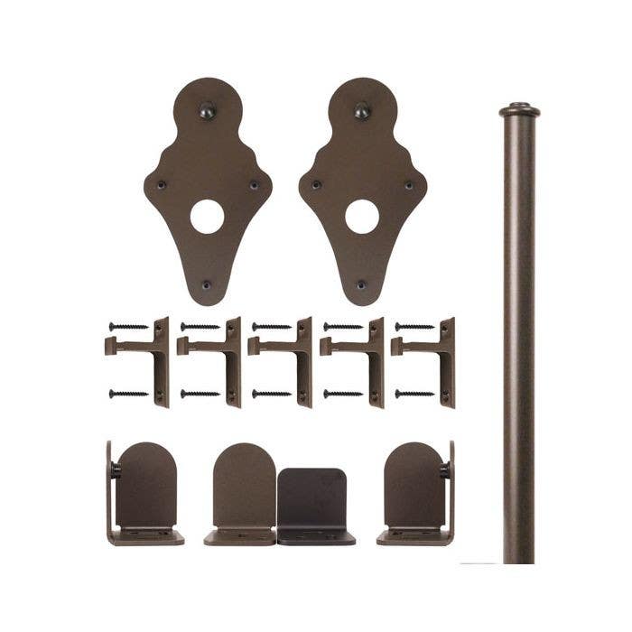 Custom Service Hardware QG.1310.IC.07-NR Ice Cream Cone Short Bracket Kit Oil Rubbed Bronze
