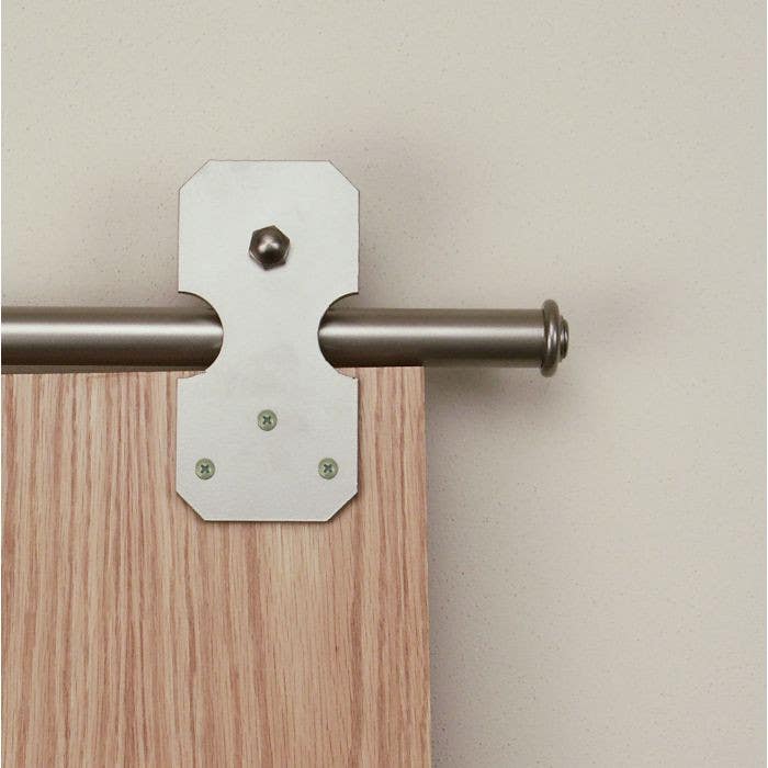 Custom Service Hardware QG.1310.NR.02-NR Notched Rectangle Hardware Short Bracket Kit Satin Nickel