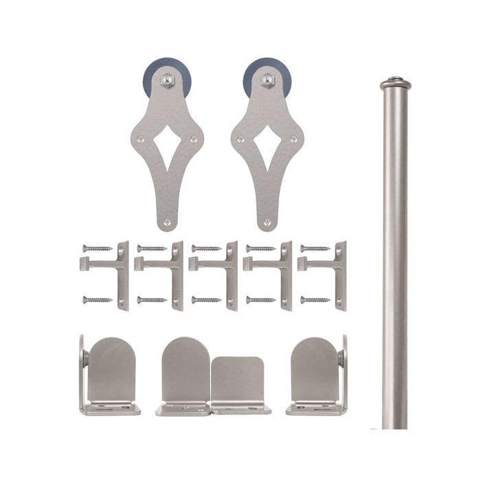 Custom Service Hardware QG.1310.PL.02-NR Palm-Leis Hardware Short Bracket Kit Satin Nickel
