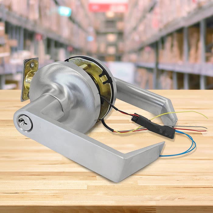 FHI 1000-CLARE-12-FS-26D Electrified Cylindrical Lockset, Storeroom, Satin Chrome