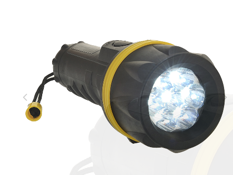 Portwest PA60YBR 7 LED Rubber Torch, Color- Yellow