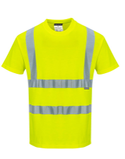 Portwest S170 Cotton Comfort T-Shirt  S/S, Yellow Color