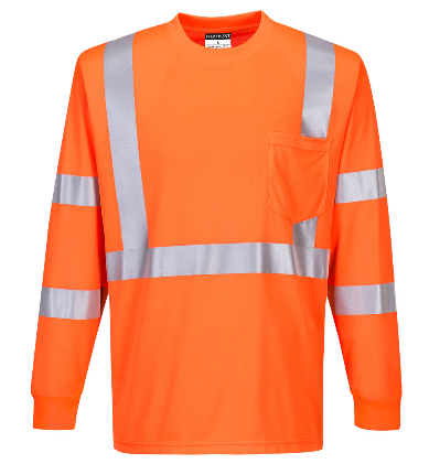 Portwest S191 Hi-Vis Long Sleeve Pocket T-Shirt