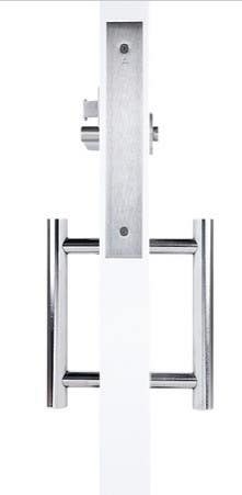 Accurate Lock & Hardware 9100BDL Barn Door Hardware Set w/ Combination Trim ADA Pull + Flush Pull, Concealed Fasteners
