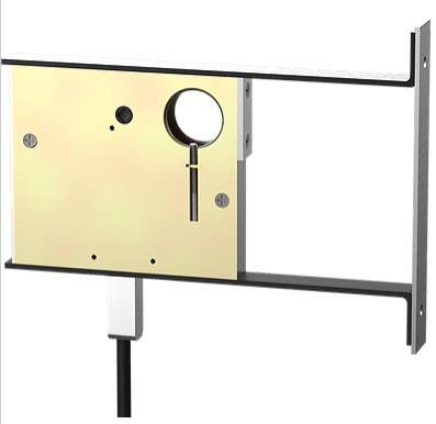 Accurate Lock & Hardware 9500VR Vertical Rod Lockset w/ 24R or 2002 Flush Pulls-Exposed Fasteners, 2-1/2" Backset