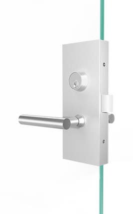 Accurate Lock & Hardware G87 Centered Glass Patch Mortise Set, 2" Backset, 1/2" Door